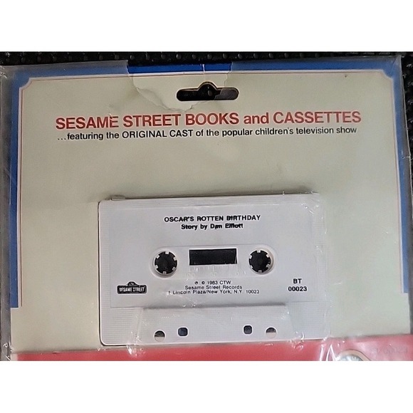 Vtg Oscar's Rotten Birthday Sesame Street Read Along Book Story Cassette Sealed - Picture 6 of 8